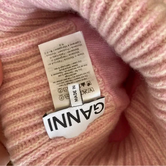 *Like New* GANNI Light Pink (Lilac Sachet) Structured Rib Beanie 💗 - Picture 2 of 5